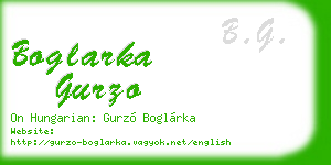 boglarka gurzo business card